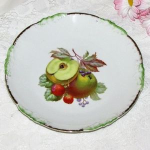 Antique German Porcelain Display Plate Fruit GERMANY Pre WW2 9" Cottagecore